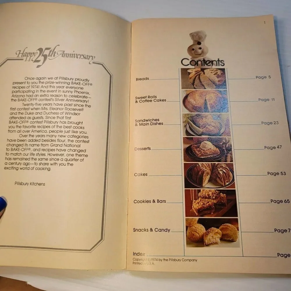 Vintage Pillsbury Silver Anniversary BAKE-OFF Cookbook